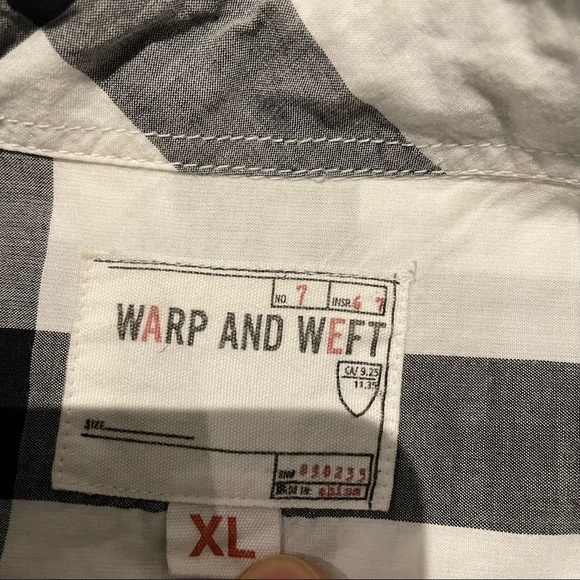 Warp and Weft Plaid Button Down Sz XL - Picture 3 of 3